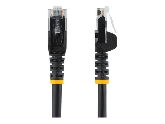 StarTech N6PATC2MBK CAT6 Patch Cable 2m Black - Snagless RJ45 UTP, 10 Gigabit, 100W PoE - Image 2