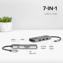 Plugable Technologies USB-C Hub 7-in-1, Driverless USB C Hub Compatible with Mac, Windows, Chromebook, USB4, Thunderbolt 4, and More (4K HDMI, 3 USB 3.0, SD & microSD Card Reader, 100W Charging) thumbnail 3