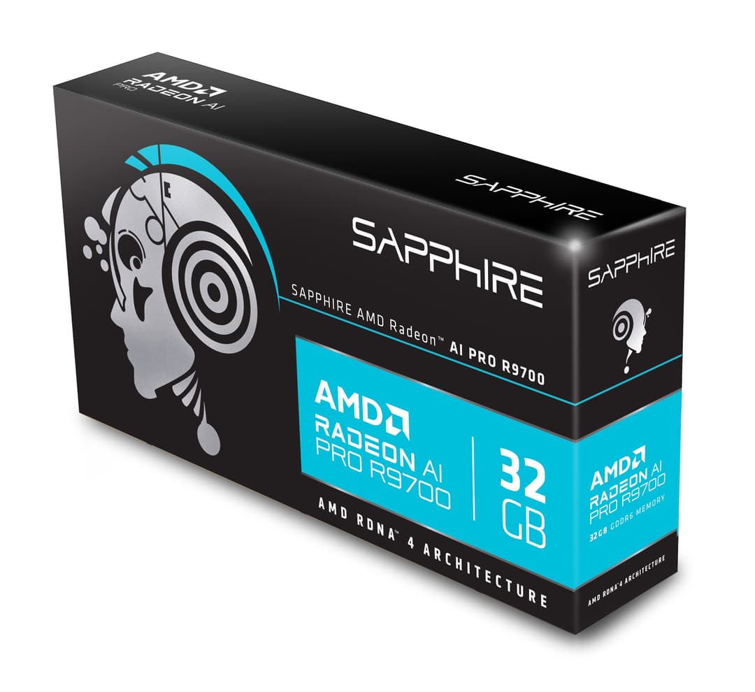 Sapphire AMD Radeon AI PRO R9700 32 GB GDDR6 Graphics Card - Image 2