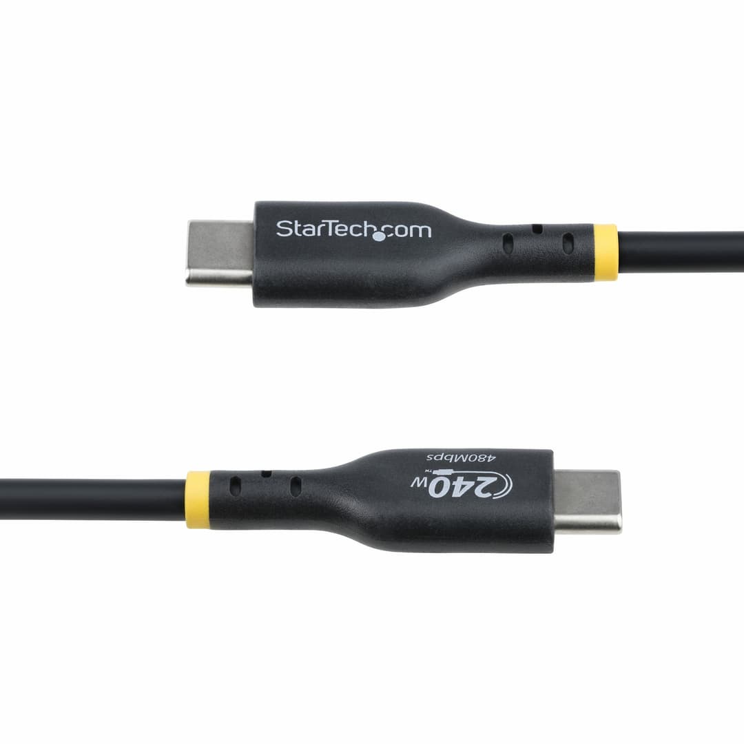 StarTech.com 3m USB-C Charging Cable, USB-IF Certified USB C Cable, 240W PD EPR, USB 2.0 Type-C Laptop Charger Cord, USB-C Data Transfer Cable, TPE Jacket, M/M - Image 4