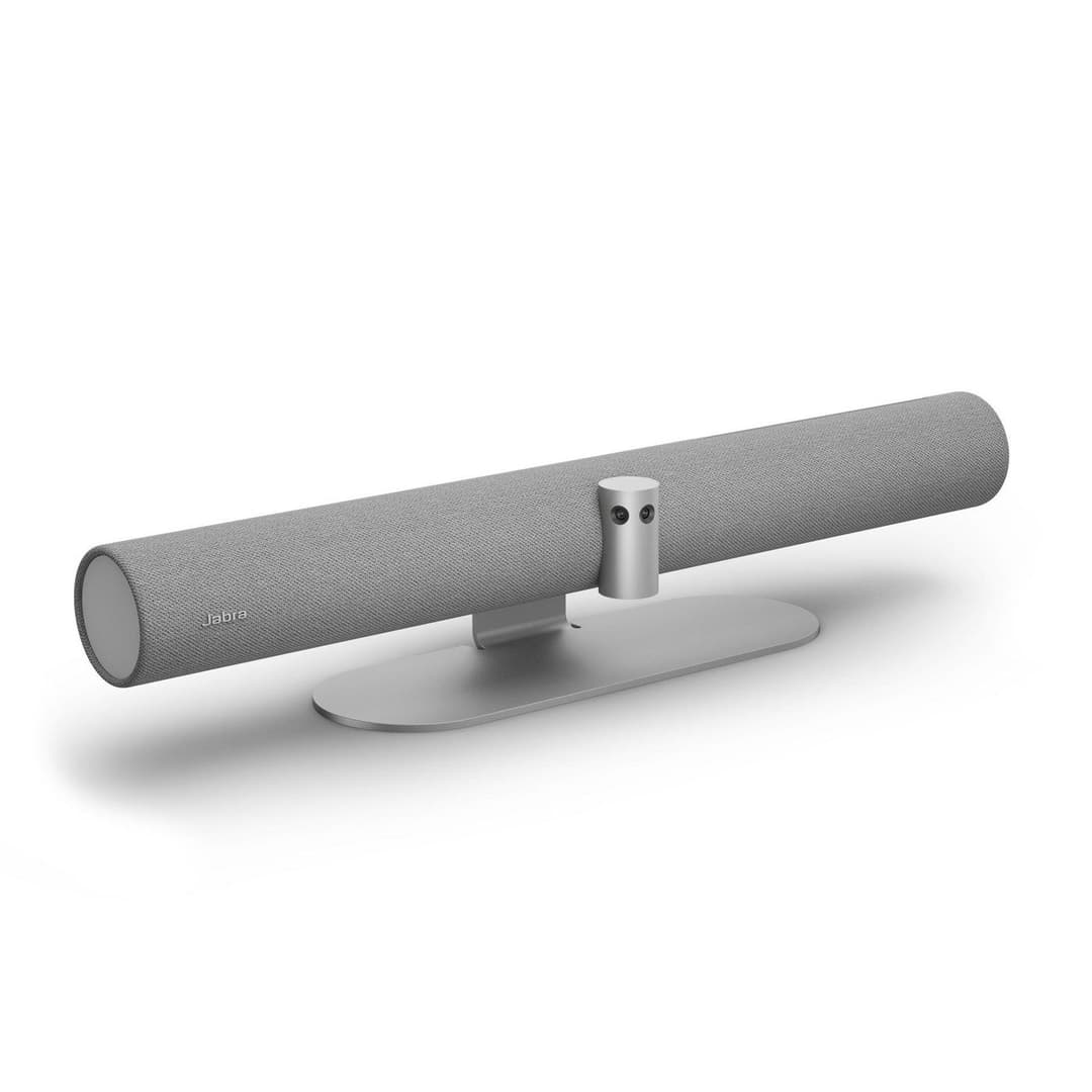 Jabra PanaCast 50 EMEA 8201-231 Panoramic-4K Video Bar - 180° Field of View, 8 Microphones, EU Charger, Grey - Image 1