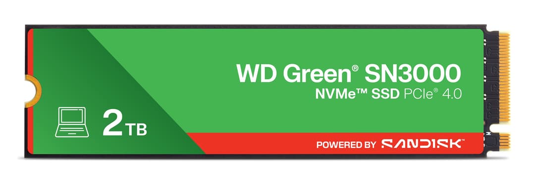 Western Digital Green WD ™ SN3000 NVMe™ SSD POWERED BY SANDISK 2 TB - Image 1
