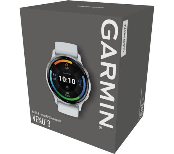 Garmin Venu 3 GPS Smartwatch 45mm Silver & Whitestone - Image 2