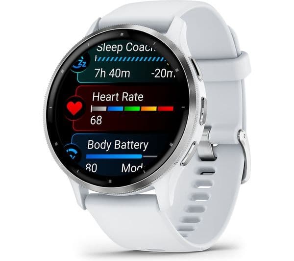 Garmin Venu 3 GPS Smartwatch 45mm Silver & Whitestone - Image 9