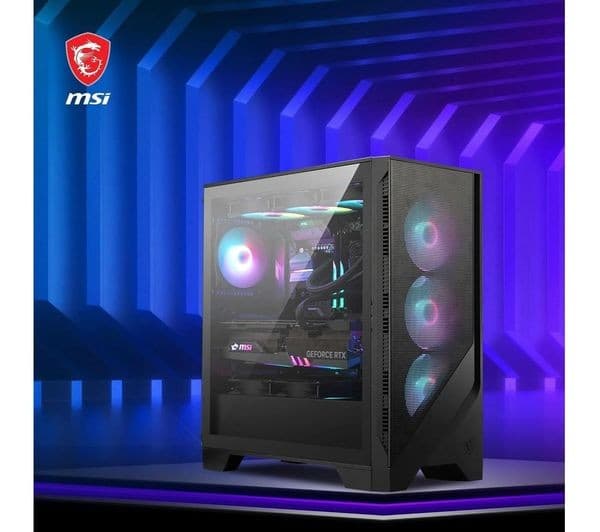 MSI MAG Forge 320R Airflow ATX Mid-Tower PC Case - Black - Image 2