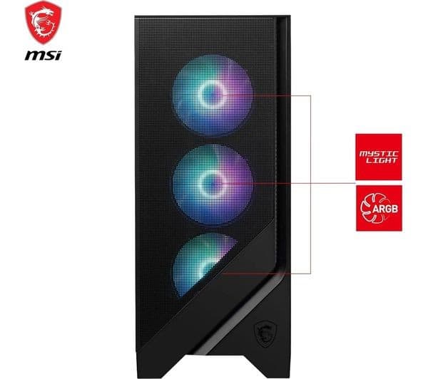 MSI MAG Forge 320R Airflow ATX Mid-Tower PC Case - Black - Image 5