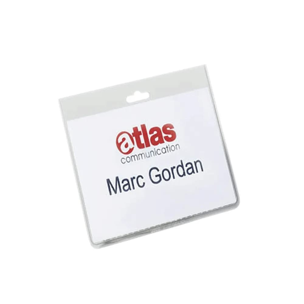 DURABLE 8135/19 name badge with insert cards - for 60 x 90 mm - transparent (pack of 20) - Image 1