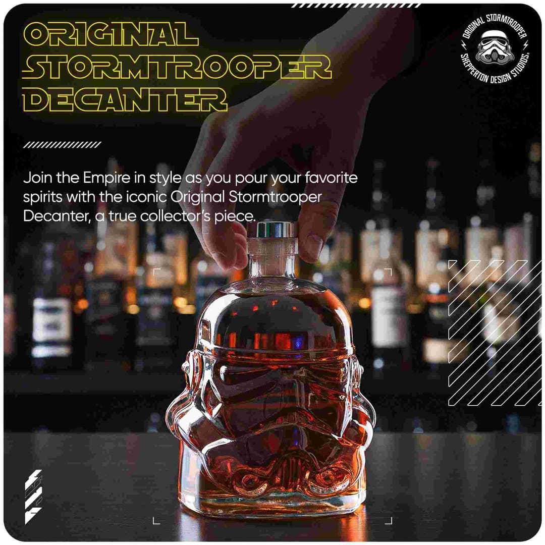 Original Stormtrooper 3D Helmet Decanter for Whisky, Bourbon & Scotch - 750ml - Image 2