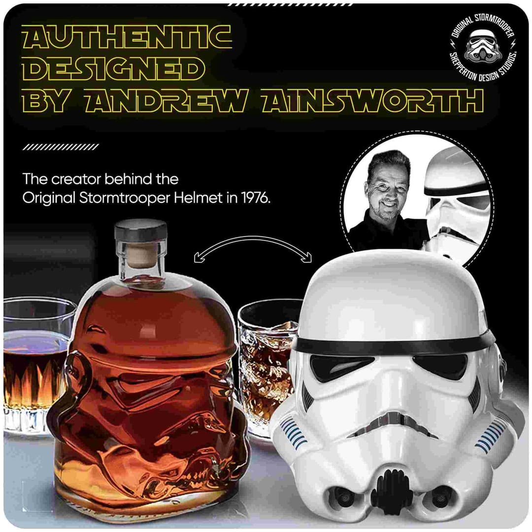 Original Stormtrooper 3D Helmet Decanter for Whisky, Bourbon & Scotch - 750ml - Image 4