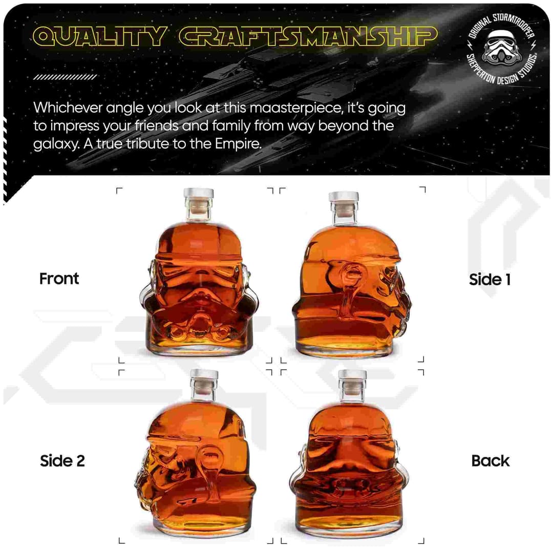 Original Stormtrooper 3D Helmet Decanter for Whisky, Bourbon & Scotch - 750ml - Image 5