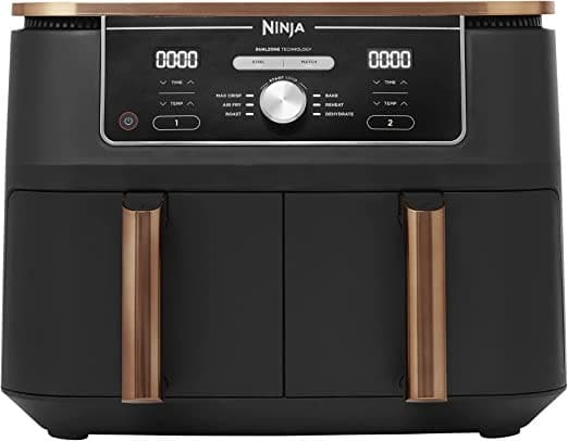 Ninja Foodi MAX Dual Zone AF400UK 9.5L 2-Drawer Air Fryer 2470W - Copper/Black - Image 1