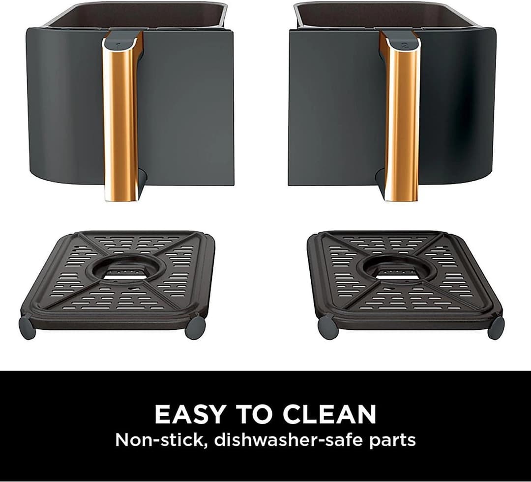 Ninja Foodi MAX Dual Zone AF400UK 9.5L 2-Drawer Air Fryer 2470W - Copper/Black - Image 3