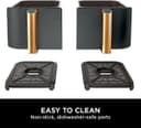 Ninja Foodi MAX Dual Zone AF400UK 9.5L 2-Drawer Air Fryer 2470W - Copper/Black thumbnail 3