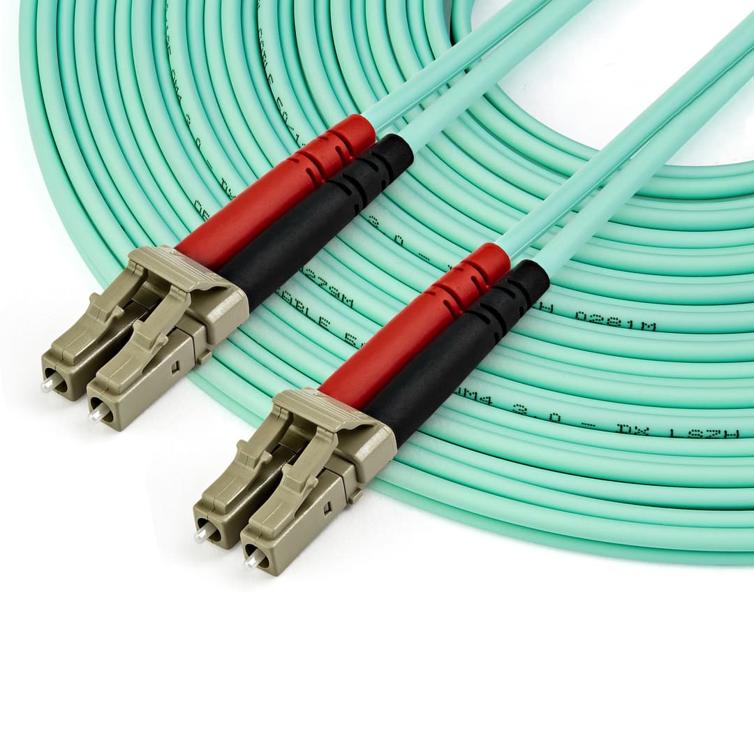 StarTech.com 10m (30ft) LC/UPC to LC/UPC OM4 Multimode Fiber Optic Cable, 50/125µm LOMMF/VCSEL Zipcord Fiber, 100G, Low Insertion Loss - LSZH Fiber Jumper Cord - Image 3