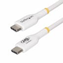 StarTech.com 2m White USB-C Charging Cable, USB-IF Certified USB C Cable, 240W PD EPR, USB 2.0 Type-C Laptop Charger Cord, USB-C Data Transfer Cable, TPE Jacket thumbnail 1