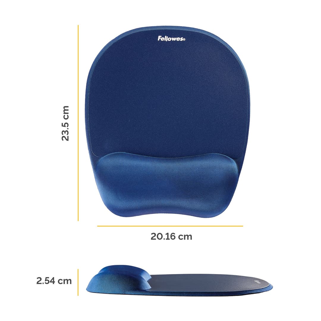 Fellowes Memory Foam Mouse Pad/Wrist Rest Sapphire - Image 2