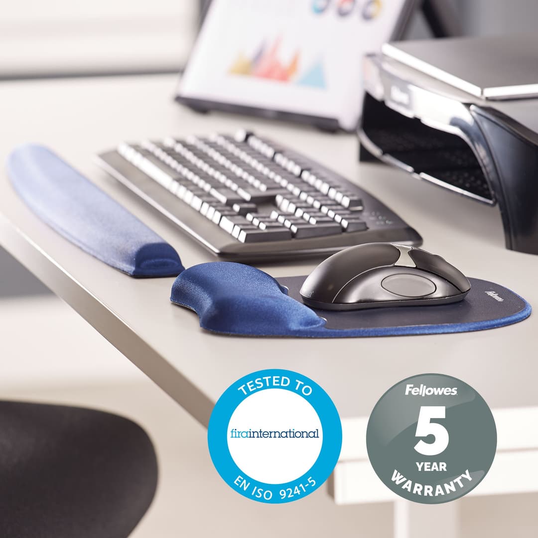 Fellowes Memory Foam Mouse Pad/Wrist Rest Sapphire - Image 4