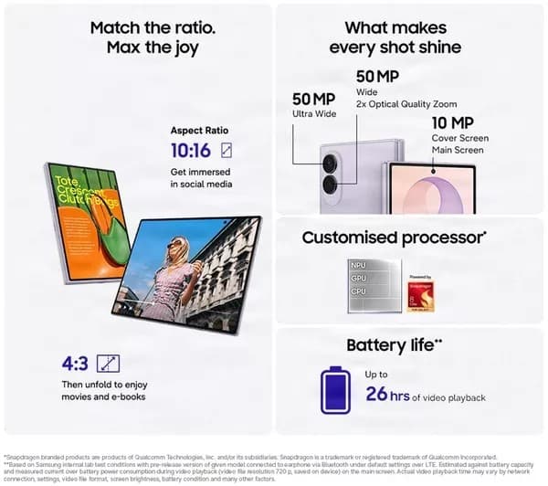 Samsung Galaxy Z Fold8 5G 512GB Foldable Smartphone 12GB RAM - Graphite - Image 4