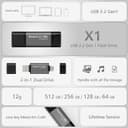 Team Group X1 256GB USB 3.2 Gen1 Flash Drive thumbnail 6