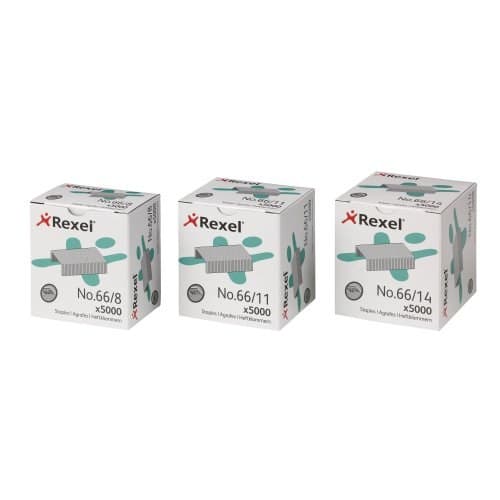 Rexel No. 66/8 Heavy Duty Staples 8mm 40 Sheet Capacity (5000) - Image 2