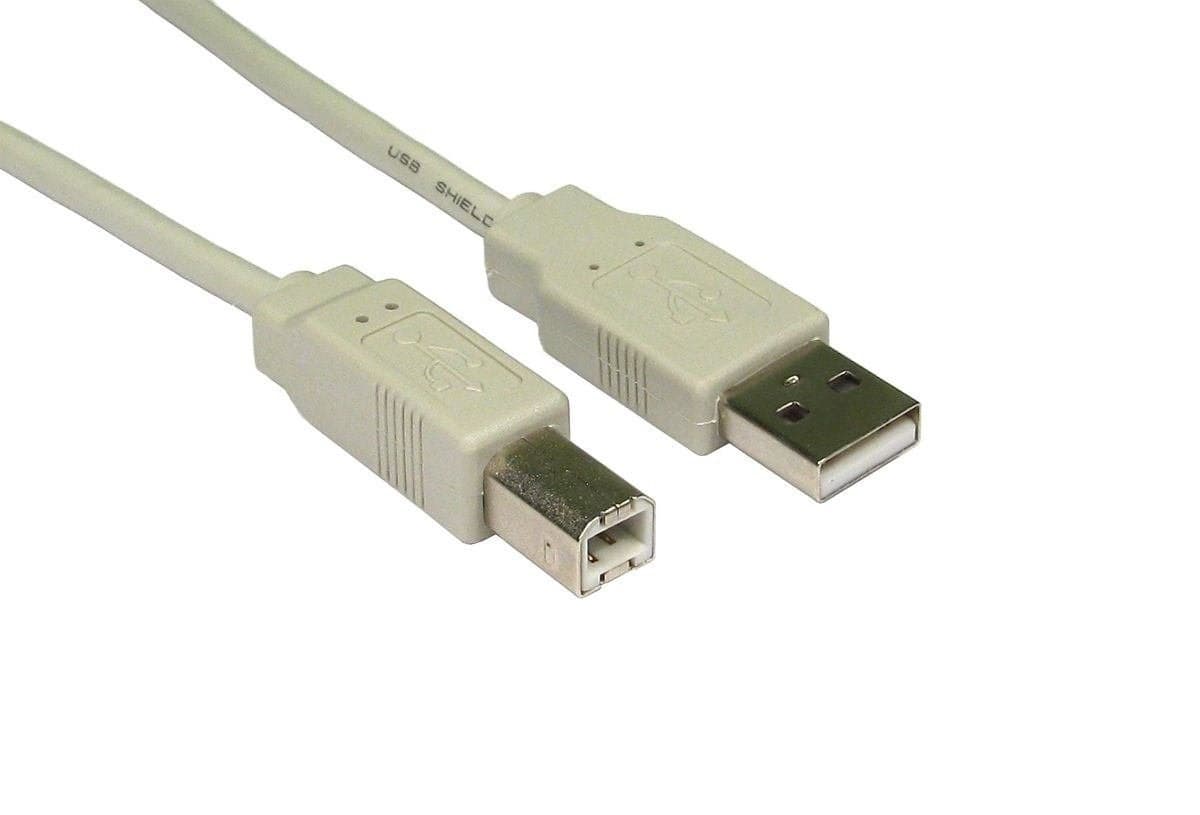 Cables Direct 3m USB 2.0 Type A to Type B Cable in Beige