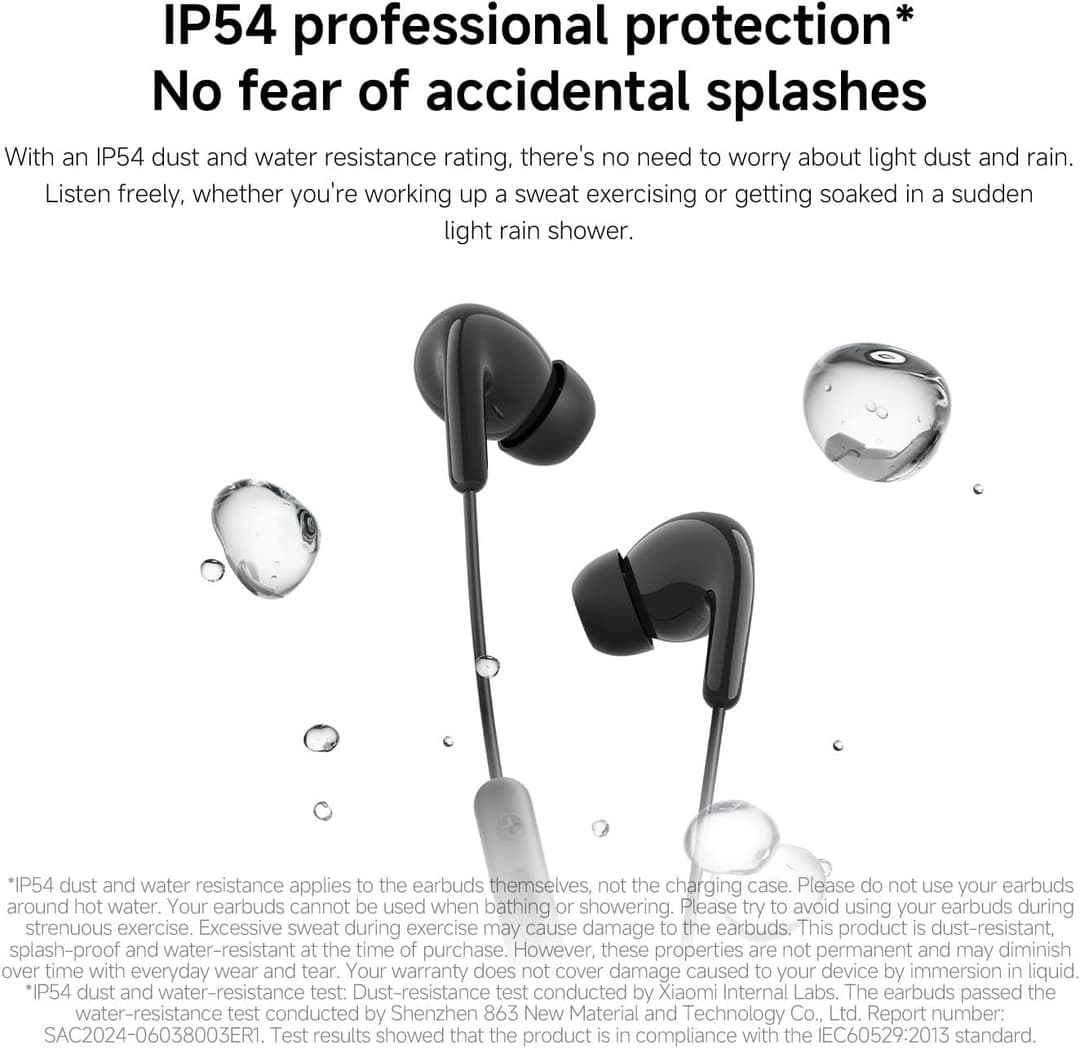 Xiaomi Type-C Wired In-Ear Earphones 12.4mm Driver HD Microphone Three Button Control IP54 - Black - Image 4