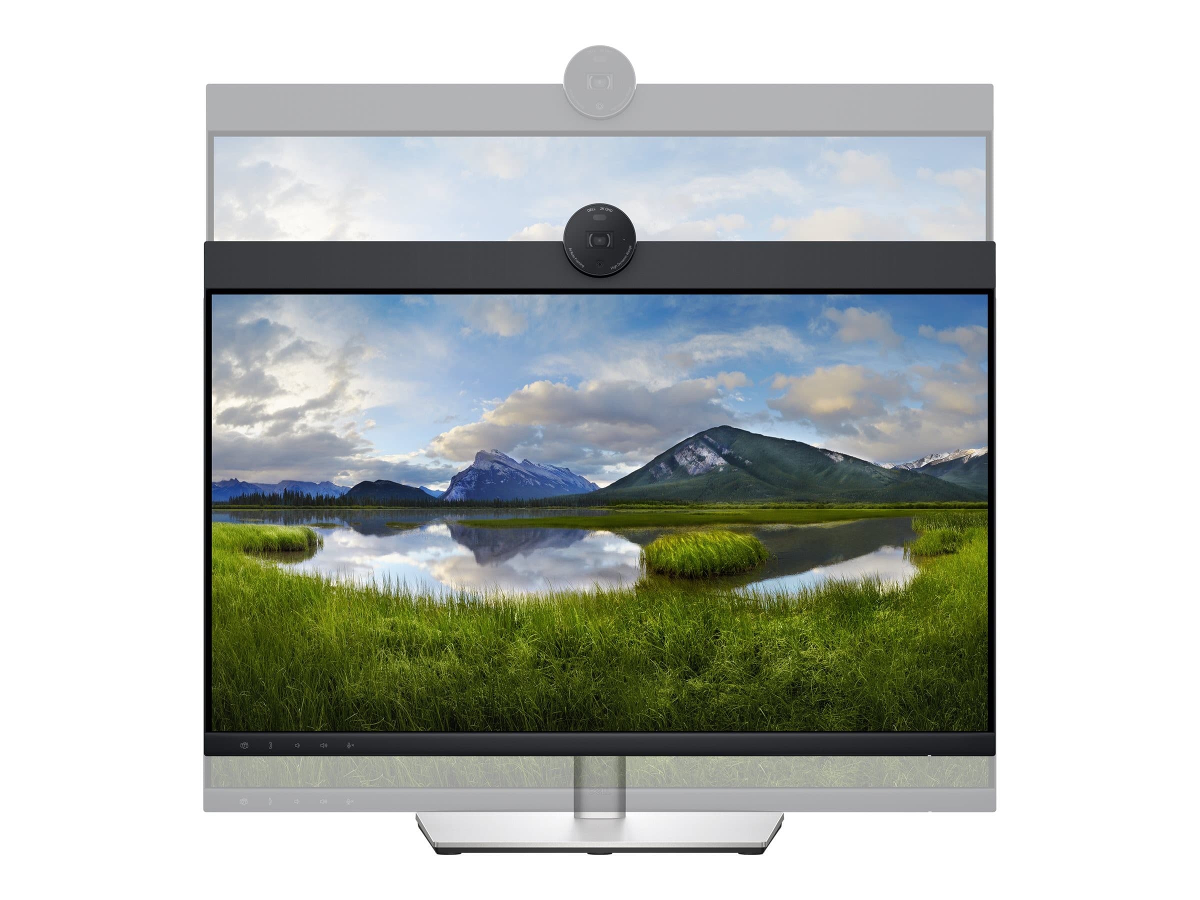 Dell P2424HEB 24" Full HD IPS Video Conferencing Monitor with 2K QHD Pop-up Webcam, Dual 5W Speakers, USB-C 90W Hub & RJ45 Ethernet