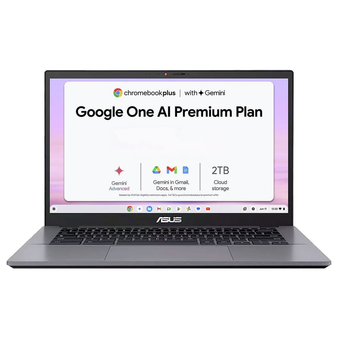 ASUS CX34 14in i3 8GB 256GB Chromebook Plus - Grey - Image 1