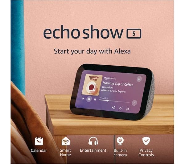 Amazon Echo Show 5 3rd Gen Smart Display Charcoal - Image 3