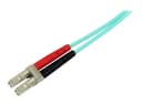 StarTech OM4 Duplex LC to LC Fiber Patch Cable 1m Aqua thumbnail 1