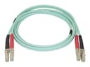 StarTech OM4 Duplex LC to LC Fiber Patch Cable 1m Aqua thumbnail 2