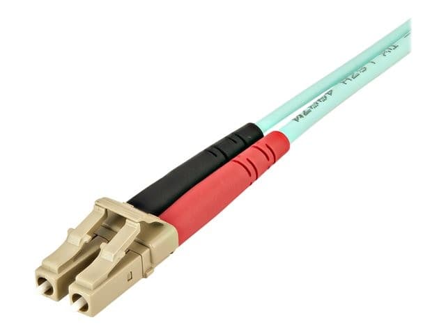 StarTech OM4 Duplex LC to LC Fiber Patch Cable 1m Aqua - Image 3