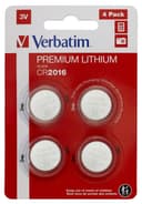 Verbatim 3V Lithium Coin Battery 4 Pack - CR2016 thumbnail 1