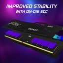 Kingston FURY Beast RGB Black KF560C36BBE2AK2-32 32GB (2 x 16GB) 6000 MHz CL36 DDR5 Desktop Memory Kit (AMD EXPO / Intel XMP) thumbnail 2