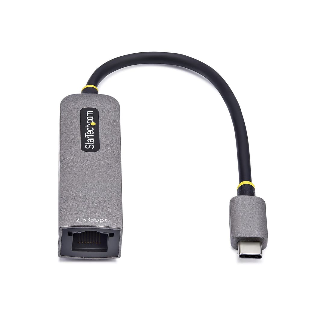 StarTech.com 2.5GbE USB-C to Ethernet Adapter, 100W PD Pass-Through, NBASE-T NIC, USB 3.0 Type-C 2.5/1G Multi Speed Network, Thunderbolt Compatible, Windows & Mac - Image 3