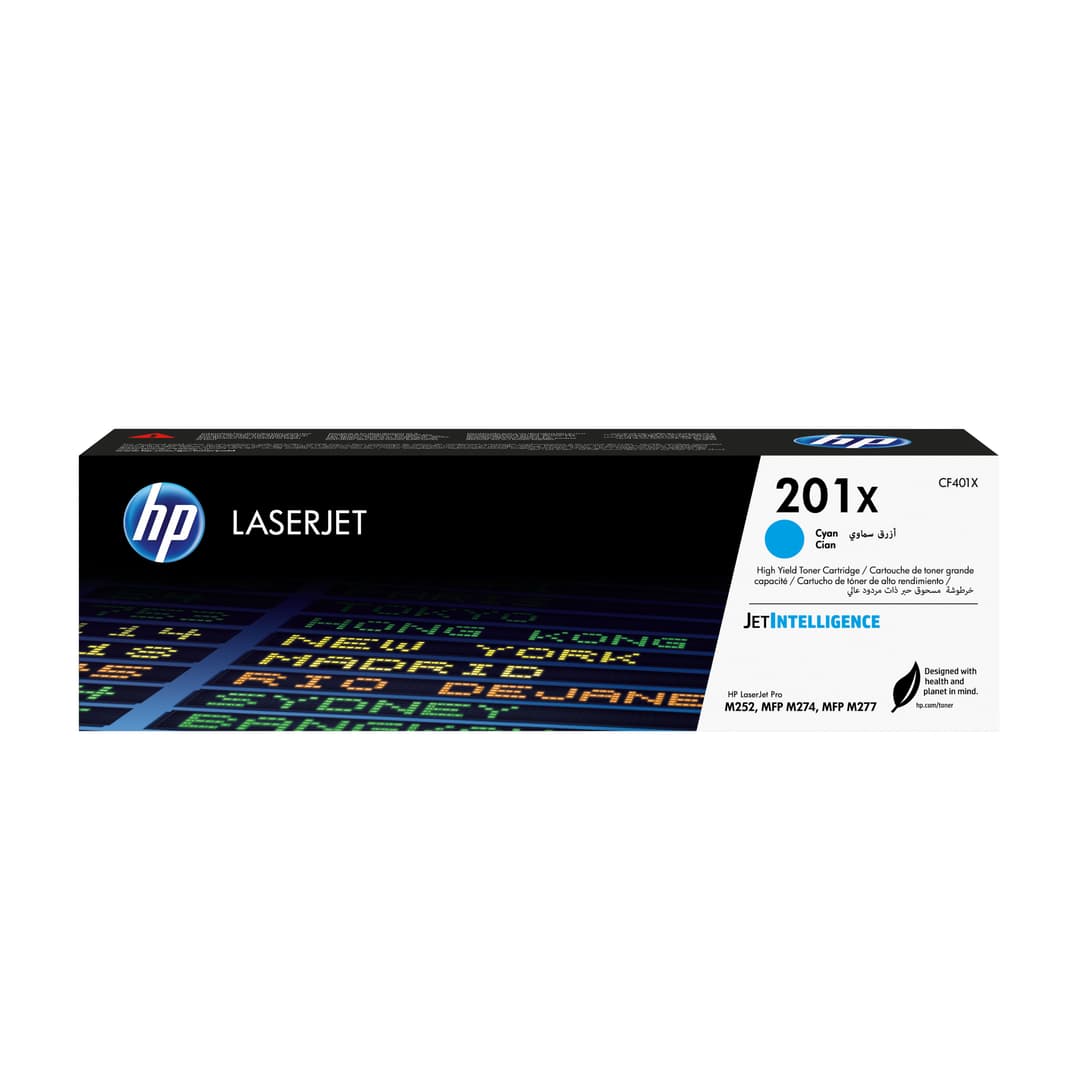 HP 201X High Yield Cyan Original LaserJet Toner Cartridge (CF401X) - Image 1