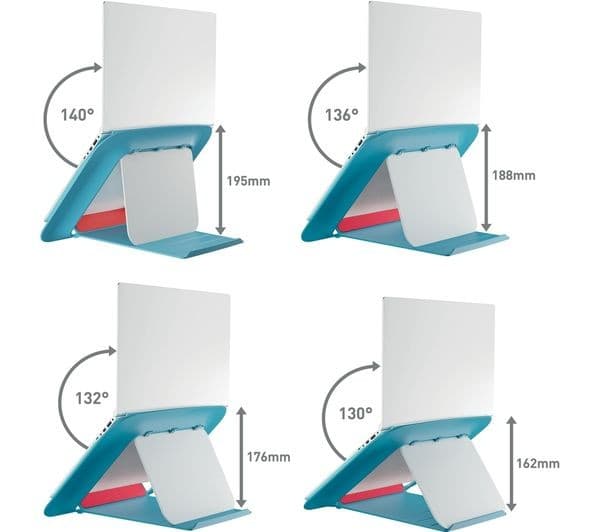 Leitz Ergo Cosy Adjustable Laptop Stand - Calm Blue - Image 5
