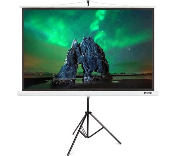 Acer T82-W01MW Tripod Projection Screen - 82.5" 16:10 Matte White (174 x 109 cm) - Image 1