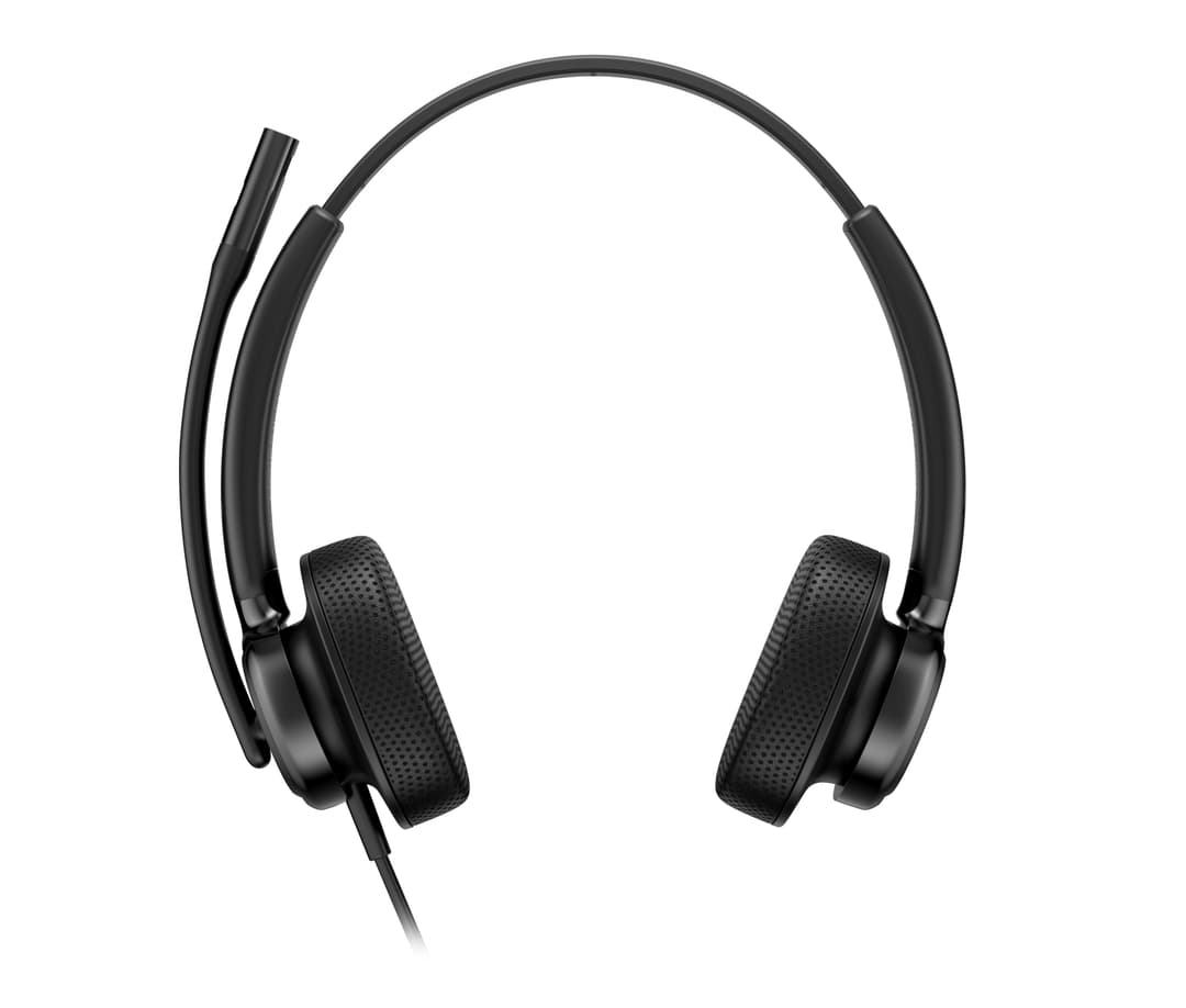 HP Poly Mission 425 Stereo USB-C Wired Headset with USB-A Adapter - Leatherette - Image 1