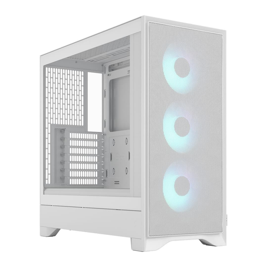 Fractal Design Pop 2 Air RGB Tempered Glass Mid Tower PC Case - White - Image 1