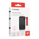 Verbatim Pocket SSD USB 3.2 Gen 2 1TB Black/Red thumbnail 3