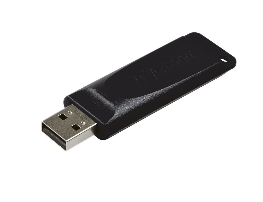 VERBATIM Store 'n' Go Slider USB 2.0 Memory Stick - 64 GB, Black - Image 1