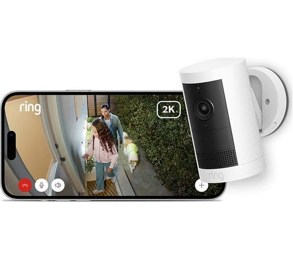 RING Outdoor Cam Plus Battery 2K WiFi Security Camera Motion Detection Two-Way Talk - White - Image 4
