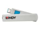 Lindy USB-C Port Blocker Kit, Blue (1x Key, 4x Locks) thumbnail 2