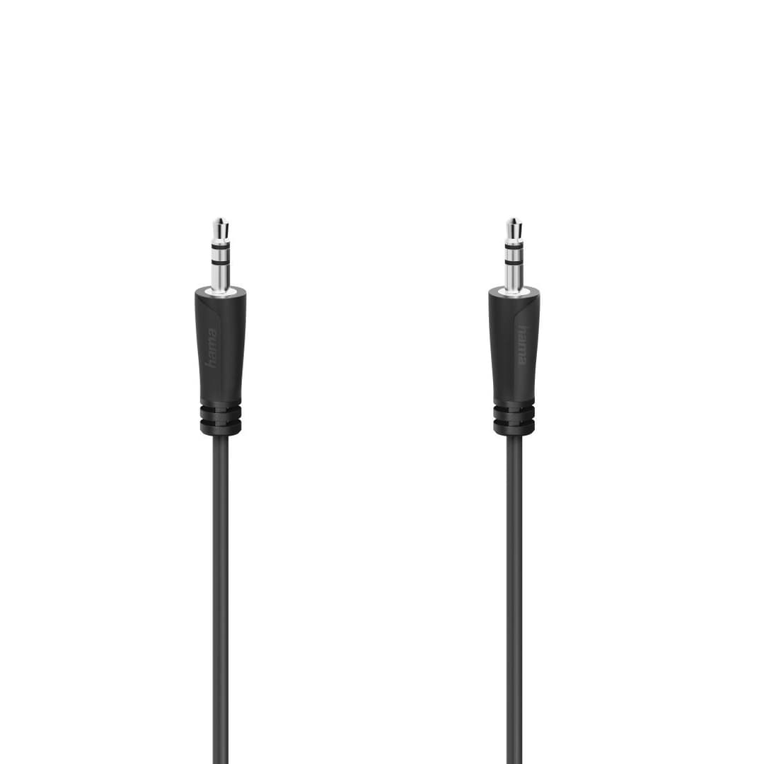 Hama Audio Cable, 3.5mm Jack Plug to Plug, Stereo, 1.5 m, Black - Image 1