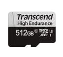 512GB Transcend High Endurance 350V microSDXC Memory Card CL10 UHS-I U3 V30 100MB/s Read with SD Adapter for Dashcams and Surveillance thumbnail 1