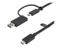 StarTech.com USBCCADP Hybrid 2-in-1 USB-C Cable with USB-A Adapter 1m 10Gbps 100W PD thumbnail 1