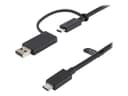 StarTech.com USBCCADP Hybrid 2-in-1 USB-C Cable with USB-A Adapter 1m 10Gbps 100W PD thumbnail 3