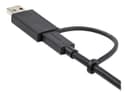 StarTech.com USBCCADP Hybrid 2-in-1 USB-C Cable with USB-A Adapter 1m 10Gbps 100W PD thumbnail 4