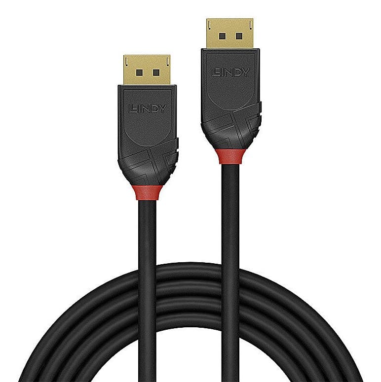 Lindy 36521 2m DisplayPort 2.1 80Gbps Cable, Black Line - Image 2